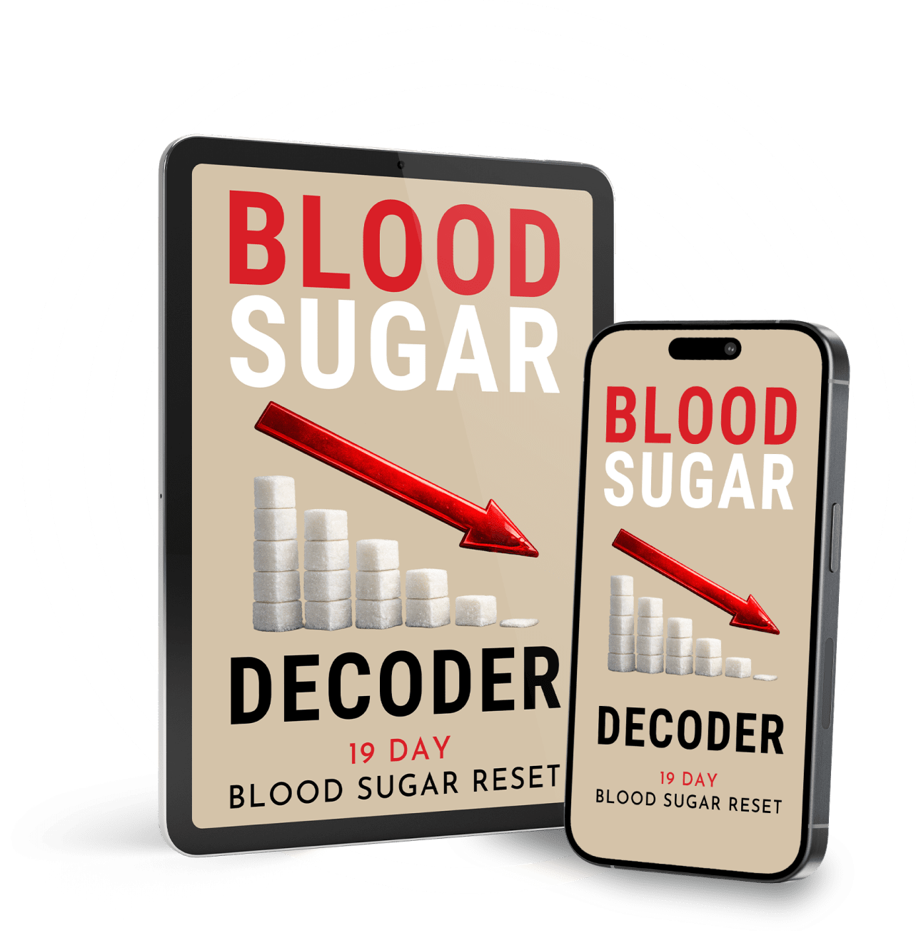 Blood Sugar Decoder protocol on tablet and phone